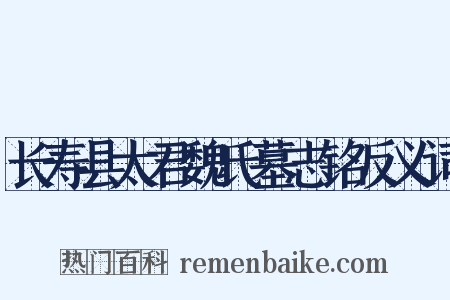 长寿县太君魏氏墓志铭反义词是什么意思的图片